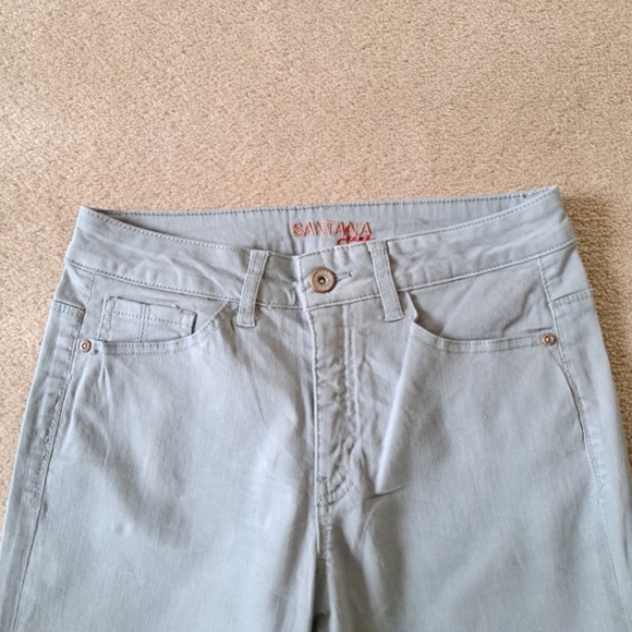 Santana Jeans Cropped Denim Grey Jean Capri Size 8 Straight Leg - Picture 2 of 11